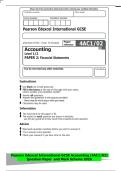 Pearson Edexcel International GCSE&NewLine;Afternoon &lpar;Time&colon; 1 hour 15 minutes&rpar;&NewLine;Accounting