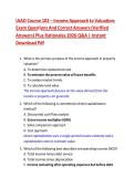 IAAO Course 102 &ndash; Income Approach to Valuation&colon;&NewLine;Exam Questions And Correct Answers &lpar;Verified Answers&rpar; Plus Rationales 2026 Q&A &vert; Instant Download Pdf&NewLine;