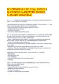 121 PRINCIPLES OF REAL ESTATE I QUESTIONS & ANSWERS PASSED ALREADY GRADED A&plus;