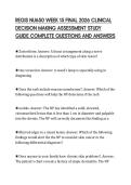 REGIS NU650 WEEK 15 FINAL 2026 CLINICAL &NewLine;DECISION MAKING ASSESSMENT STUDY &NewLine;GUIDE COMPLETE QUESTIONS AND ANSWERS 
