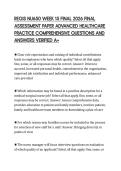 REGIS NU650 WEEK 15 FINAL 2026 FINAL &NewLine;ASSESSMENT PAPER ADVANCED HEALTHCARE &NewLine;PRACTICE COMPREHENSIVE QUESTIONS AND &NewLine;ANSWERS VERIFIED A&plus;