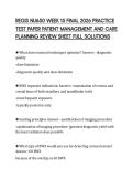 REGIS NU650 WEEK 15 FINAL 2026 PRACTICE &NewLine;TEST PAPER PATIENT MANAGEMENT AND CARE &NewLine;PLANNING REVIEW SHEET FULL SOLUTIONS