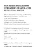 RHFAC TEST 2026 PRACTICE TEST PAPER &NewLine;UNIVERSAL DESIGN AND BUILDING ACCESS &NewLine;REVIEW SHEET FULL SOLUTIONS 