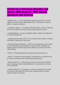 Florida Core Pest Exam Question and&NewLine;Answer 2026 Grade A&plus; 100&percnt; Correct&NewLine;Questions and Answers