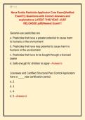 Nova Scotia Pesticide Applicator Core Exam&vert;&vert;Verified &NewLine;Exam&excl;&excl;&excl;&vert;&vert; Questions with Correct Answers and &NewLine;explanations LATEST THIS YEAR -JUST &NewLine;RELEASED&period;pdf&vert;&vert;Newest Exam&excl;&excl;&excl; 