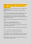 Florida Core Pest Exam Question and Answer&NewLine;2026 A&plus; Verified 100&percnt; Correct Questions&NewLine;and Answers