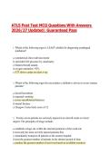 ATLS Post Test MCQ Questions With Answers 2026&sol;27 Updated&vert; Guaranteed Pass