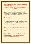 Texas Certified Pest Control Technician Exam Actual &NewLine;VERIFIED EXAM Questions and Correct Answers with &NewLine;EXPLANATIONS LATEST THIS YEAR&period;pdf&vert;&vert;NEWEST &NewLine;EXAM&excl;&excl;&excl;