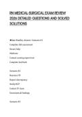 RN MEDICAL-SURGICAL EXAM REVIEW &NewLine;2026 DETAILED QUESTIONS AND SOLVED &NewLine;SOLUTIONS