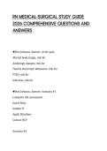 RN MEDICAL-SURGICAL STUDY GUIDE &NewLine;2026 COMPREHENSIVE QUESTIONS AND &NewLine;ANSWERS