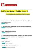 California Notary Public Exam 2 &vert; Questions with Verified Answers
