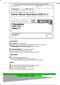Pearson Edexcel International GCSE &lpar;9&ndash;1&rpar;&NewLine;Morning &lpar;Time&colon; 1 hour 15 minutes&rpar;&NewLine;Chemistry