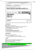 Pearson Edexcel International GCSE &lpar;9&ndash;1&rpar;&NewLine;Morning &lpar;Time&colon; 1 hour 15 minutes&rpar;&NewLine;Chemistry&NewLine;