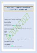 NHIE 100 EXAM QUESTIONS AND&NewLine;ANSWERS 2026 VERIFIED&period;