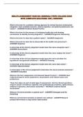 HEALTH ASSESSMENT NUR1060 SEMINOLE STATE COLLEGE EXAM WITH COMPLETE SOLUTIONS 100&percnt; VERIFIED&excl;&excl;