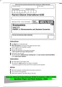 Pearson Edexcel International GCSE&NewLine;Afternoon &lpar;Time&colon; 1 hour 30 minutes&rpar;&NewLine;Economics&NewLine;Paper&NewLine;reference 4EC1&sol;01R