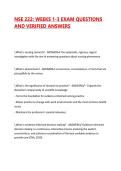 NSE 222&colon; WEEKS 1-3 EXAM QUESTIONS AND VERIFIED ANSWERS&NewLine;
