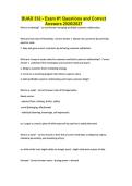 BUAD 332 - Exam &num;1 Questions and Correct Answers 2026&sol;2027