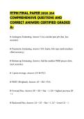 RTPM FINAL PAPER 2026 264 &NewLine;COMPREHENSIVE QUESTIONS AND &NewLine;CORRECT ANSWERS CERTIFIED GRADED &NewLine;A&plus; 