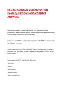NSE 203 CLINICAL DETERIORATION EXAM QUESTIONS AND 100&percnt; CORRECT ANSWERS &vert; VERIFIED EXAM QUESTIONS