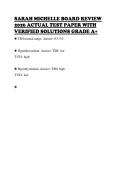 SARAH MICHELLE BOARD REVIEW &NewLine;2026 ACTUAL TEST PAPER WITH &NewLine;VERIFIED SOLUTIONS GRADE A&plus;