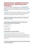 NURS210 HEALTH ASSESSMENT PRACTICE EXAM 2026 &vert; 200&plus; VERIFIED Q&A WITH RATIONALES