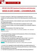 NR 667 CEA FNP Capstone Practicum & Intensive Week 8 Exit Exam &lpar;Chamberlain&rpar; &vert; Final Questions and Answers 