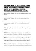 SALESFORCE AI SPECIALIST CERT &NewLine;PREP ACTUAL EXAM SCRIPT 2026 &NewLine;COMPLETE QUESTIONS AND &NewLine;VERIFIED ANSWERS GRADE A&plus;