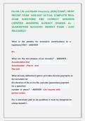 Florida Life and Health Insurance &lpar;2026&rpar; EXAM &vert;&vert; MOST  &NewLine;RECENT EXAM  2026-2027 ACTUAL COMPLETE REAL &NewLine;EXAM QUESTIONS AND CORRECT ANSWERS &NewLine;&lpar;VERIFIED ANSWERS&rpar; ALREADY GRADED A&plus; &vert; &NewLine;GUARANTEED SUCCESS&excl;&excl; NEWEST EXAM &vert; JUST &NewLine;RELEASED&excl;&excl;