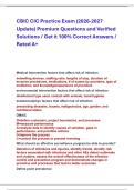 CBIC CIC Practice Exam &lpar;2026-2027 &NewLine;Update&rpar; Premium Questions and Verified &NewLine;Solutions &sol; Get it 100&percnt; Correct Answers &sol; &NewLine;Rated A&plus;