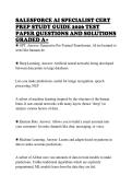 SALESFORCE AI SPECIALIST CERT &NewLine;PREP STUDY GUIDE 2026 TEST &NewLine;PAPER QUESTIONS AND SOLUTIONS &NewLine;GRADED A&plus;