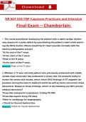 NR 667 CEA FNP Capstone Practicum & Intensive Final Exam &lpar;Chamberlain&rpar; &vert; Comprehensive Questions & Answers