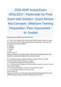 2026 AHIP Actual Exam 2026&sol;2027 &vert; Flashcards for Final Exam with Solution &vert; Quick Review Key Concepts &vert; Medicare Training Preparation &vert; Pass Guaranteed - A&plus; Graded