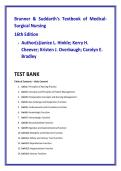 Brunner & Suddarth Medical-Surgical Nursing Test Bank 16th Edition &vert; 1&comma;500 NCLEX-RN Practice Questions with Rationales &vert; NGN&comma; SATA&comma; Case Study & Clinical Judgment Exam Prep PDF
