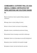 SCRIBEAMERICA OUTPATIENT FINAL 203 2026 &NewLine;FINAL ASSESSMENT PAPER HEALTH RECORD &NewLine;ACCURACY COMPREHENSIVE QUESTIONS &NewLine;AND ANSWERS VERIFIED A&plus;
