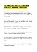 SDI FINAL 2026 PRACTICE SOLUTION &NewLine;WITH FULL ANSWERS GRADED A&plus; 