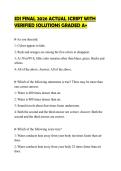 SDI FINAL 2026 ACTUAL SCRIPT WITH &NewLine;VERIFIED SOLUTIONS GRADED A&plus;