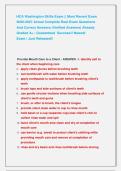 HCA Washington Skills Exam &vert;&vert; Most Recent Exam &NewLine;2026-2027 Actual Complete Real Exam Questions            &NewLine;And Correct Answers &lpar;Verified Answers&rpar; Already                 &NewLine;Graded A&plus; &vert; Guaranteed  Success&excl;&excl; Newest                            &NewLine;Exam &vert; Just 