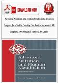 Advanced Nutrition and Human Metabolism&comma; 7e Sareen Gropper&comma; Jack Smith&comma; Timothy Carr &lpar;Instructor Manual All Chapters&comma; 100&percnt; Original Verified&comma; A&plus; Grade&rpar;&NewLine;