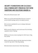 SECURITY FOUNDATIONS D481 OA EXAM 2 &NewLine;2026 CYBERSECURITY PRINCIPLES TEST PAPER &NewLine;QUESTIONS AND SOLUTIONS GRADED A&plus;