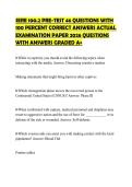 SERE 100&period;2 PRE-TEST 46 QUESTIONS WITH &NewLine;100 PERCENT CORRECT ANSWERS ACTUAL &NewLine;EXAMINATION PAPER 2026 QUESTIONS &NewLine;WITH ANSWERS GRADED A&plus;