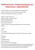 SOCRA Test Practice Comprehensive Questions and Answers &ndash; Updated 2026&sol;2027 Complete Study Guide
