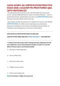 AACN ACNPC-AG CERTIFICATION PRACTICE EXAM 2026 &vert; AGACNP PSI PROCTORED Q&A WITH RATIONALES