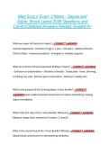 Med Surg II Exam 3 Notes - Sepsis and &NewLine;Septic Shock Latest 2026 Questions and &NewLine;Correct Detailed Answers Already Graded A&plus; 
