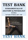 Fundamentals of Anatomy & Physiology 8th Edition by Frederic H&period; Martini Test Bank &vert;ISBN&colon; 9780321505897&vert; Guide A&plus;