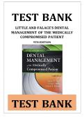Little and Falace's Dental Management of the Medically Compromised Patient 9th Edition by James W&period; Little Test Bank &vert;ISBN&colon; 9780323443555&vert; Guide A&plus;