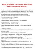 SOCRA Certification Class Quizzes Week 1&ndash;5 Questions and Answers &ndash; Complete Study Guide &lpar;2026&ndash;2027&rpar;