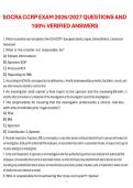 SOCRA CCRP Exam Practice Questions and Answers &ndash; Complete Study Guide &lpar;2026&ndash;2027&rpar;