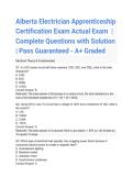 Alberta Electrician Apprenticeship Certification Exam Actual Exam  &vert; Complete Questions with Solution &vert; Pass Guaranteed - A&plus; Graded&NewLine;