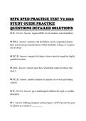 SFPC PRACTICE SET 2026 TESTED &NewLine;QUESTIONS AND CORRECT &NewLine;SOLUTIONS